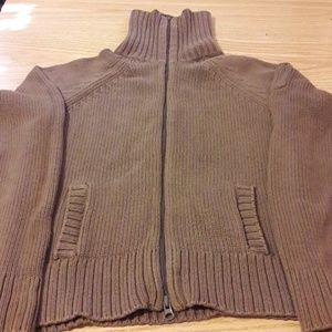 EUC GAP olive green 100% Cotton double zip front